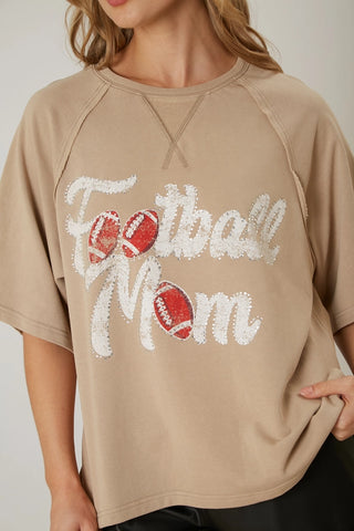 Football Mom Washed Tee