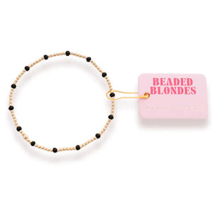 Beaded Blondes Black Dainty Poppi Bracelet