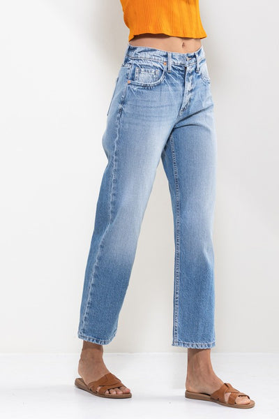 High Rise Straight Jeans