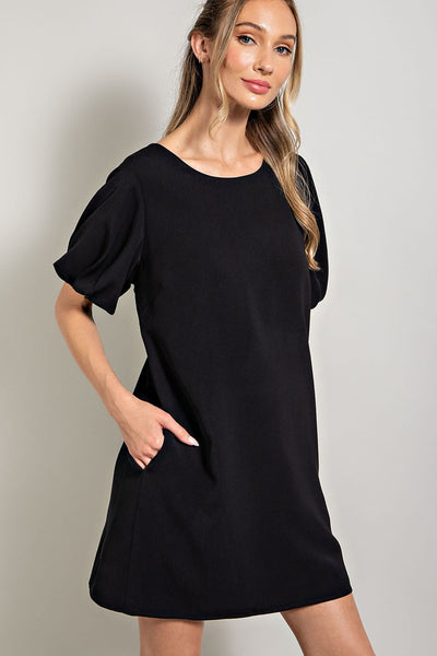 Ebony Bubble Sleeve Dress