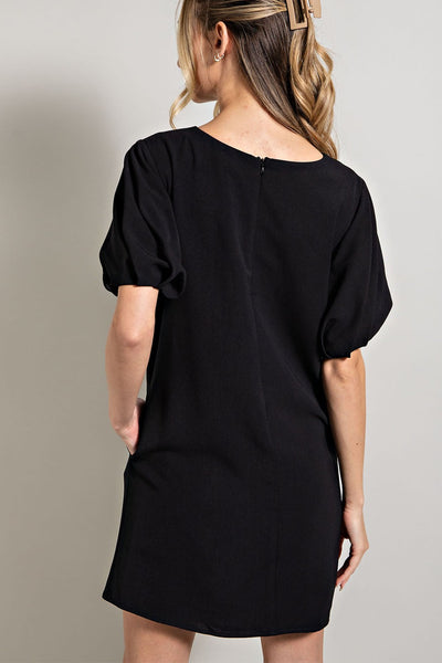 Ebony Bubble Sleeve Dress