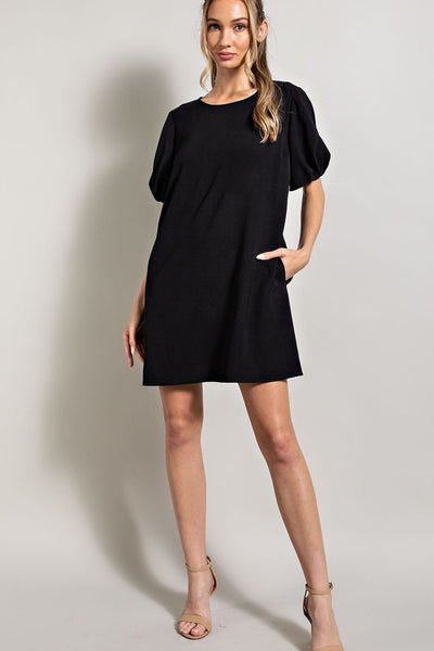 Ebony Bubble Sleeve Dress