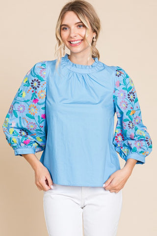 Floral Embroidery Top