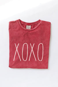 XOXO Thin Mineral Graphic Top