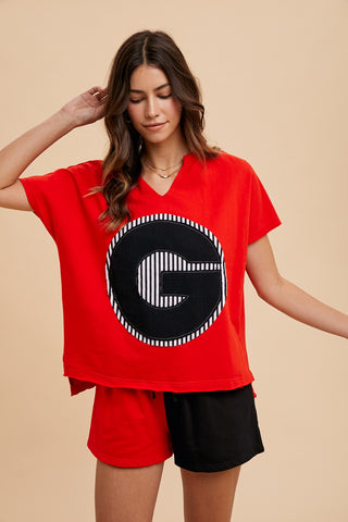 "G" Patched Top