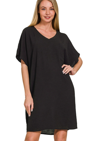 Woven Airflow T-shirt Dress