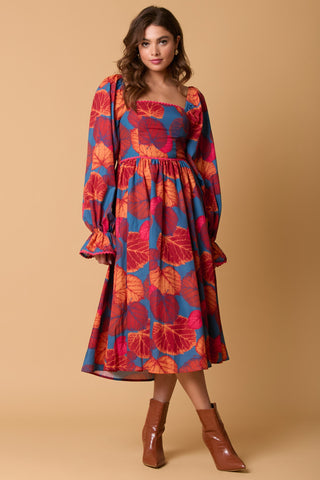 Autumn Leaves Maxi Dress