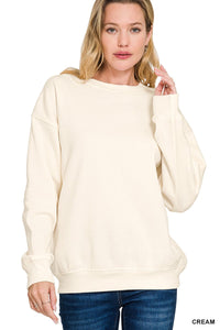 Fleece Crewneck Pullover Sweatshirts