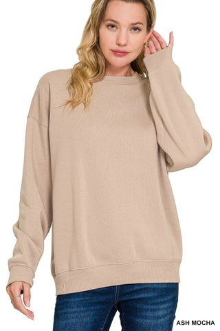 Fleece Crewneck Pullover Sweatshirts