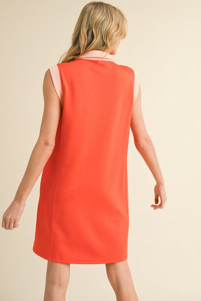 Zips Tangerine Dress