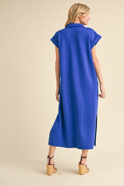 Casual Royal Midi Dress