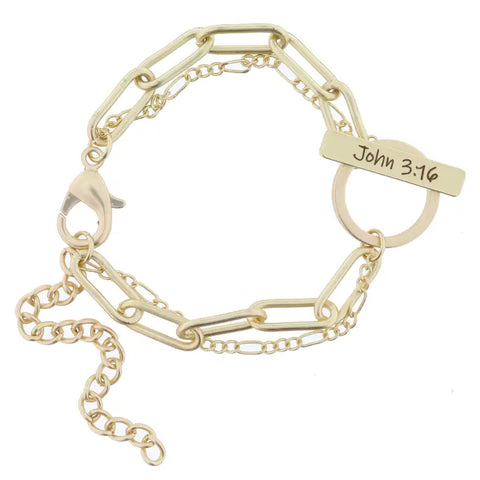 "John 3:16" Toggle Bracelet