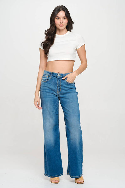 SP High Rise Wide Leg Denim