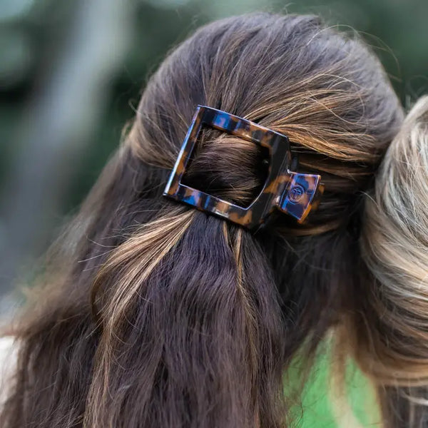 Tortoise Medium Square Hair Clip