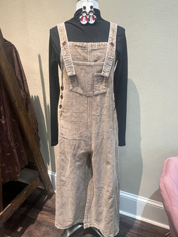 Washed Corduroy Overalls