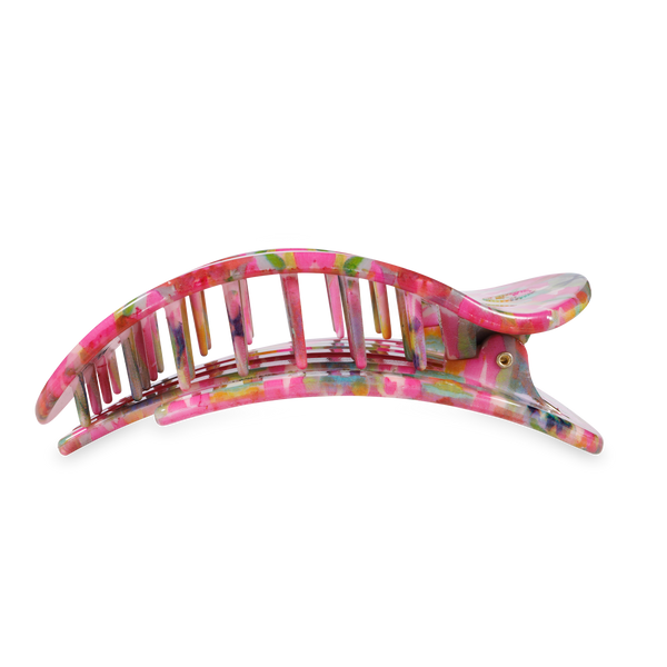 Fuchsia Dream | Large | Flat Round Hair Clip