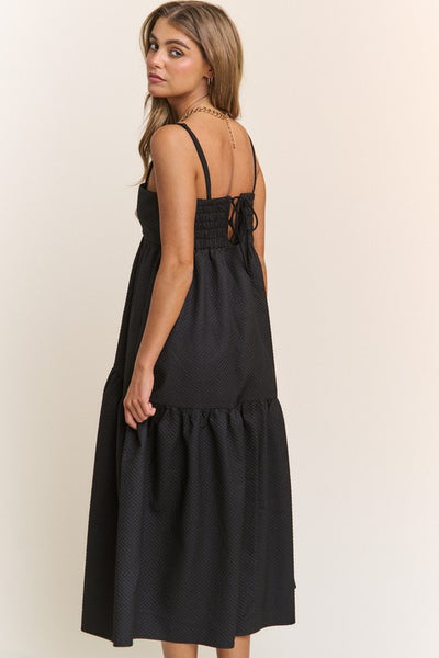 Black and Beauty Midi Dress