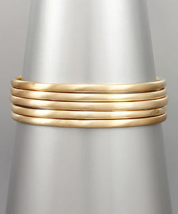 Matte Gold Thin Bracelets