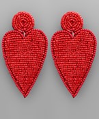 Beaded Heart Earrings