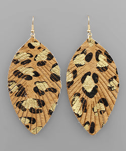 Leopard Feather Earrings