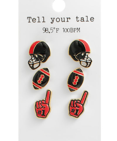 GA Gameday Football Earring Set