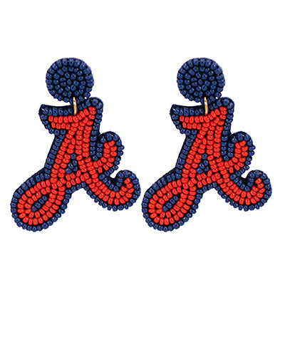 Atlanta Baseball Logo Earrings