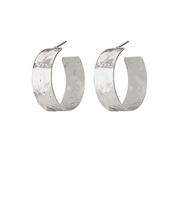 Hammered Textured Hoops