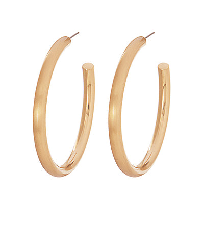 Polished Satin Hoops