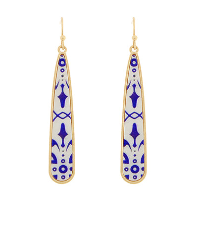 Patterned Teardrop Earrings