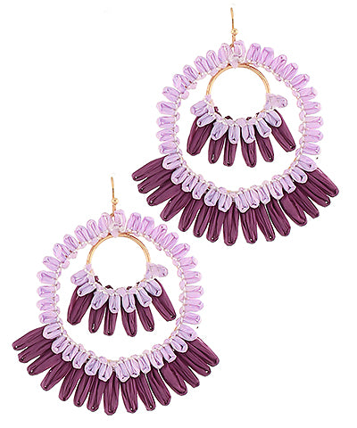 Raffia Circle Earrings