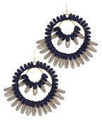 Raffia Circle Earrings