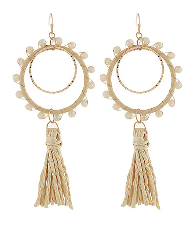 Raffia Tassel Earrings