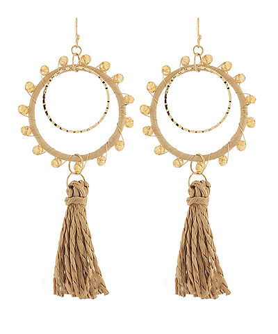 Raffia Tassel Earrings