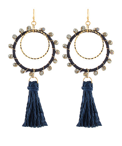 Raffia Tassel Earrings