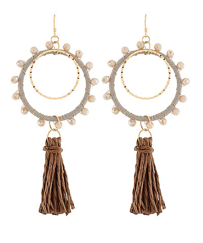 Raffia Tassel Earrings