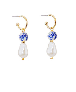 Pear Pearl Drop Earrings