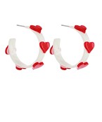 Heart Acetate Hoops