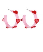 Heart Acetate Hoops