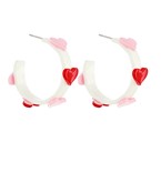 Heart Acetate Hoops