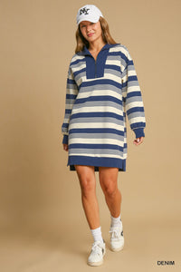 Stripe Collared Dress