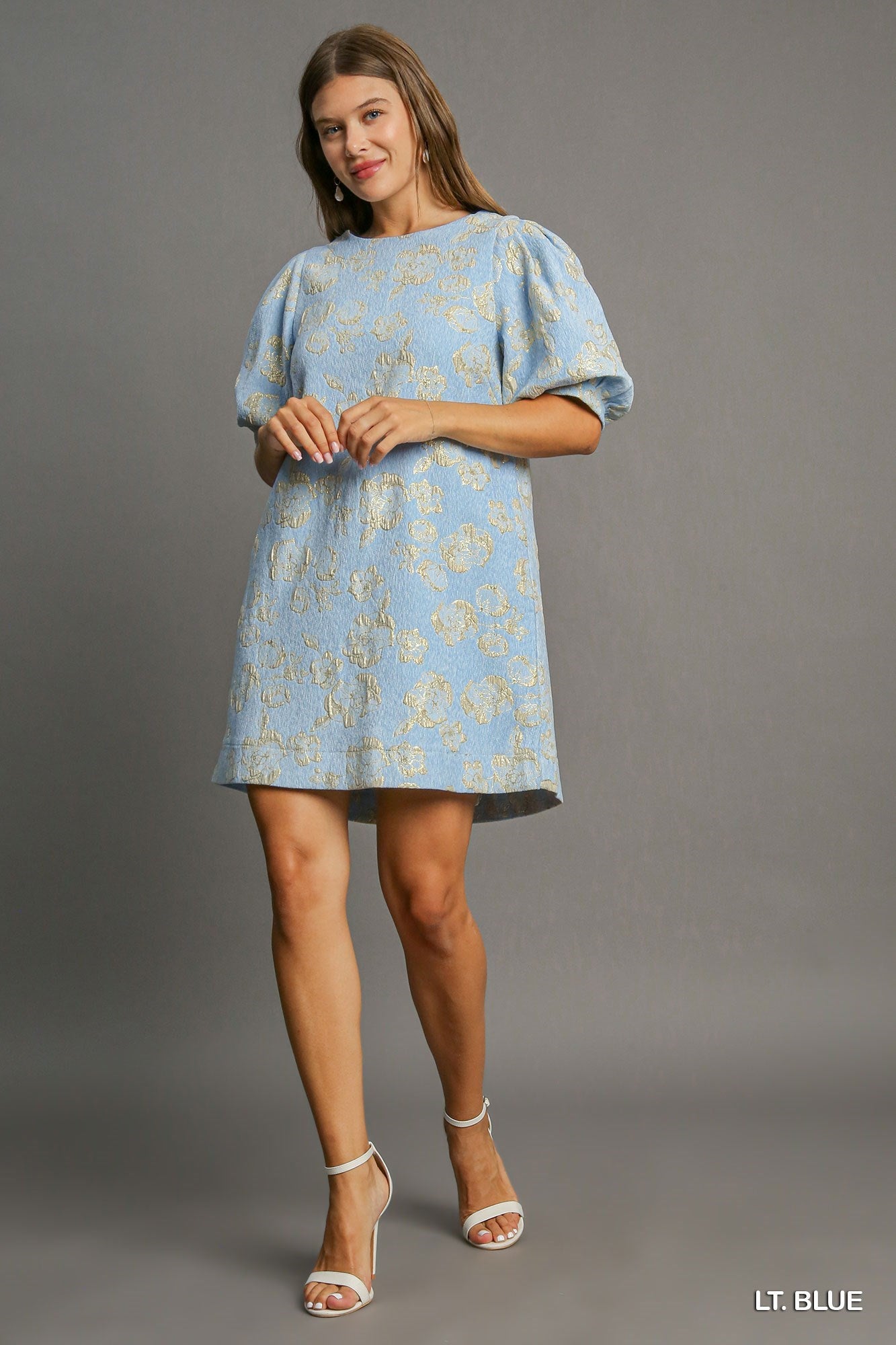 Floral Jacquard Mini Dress