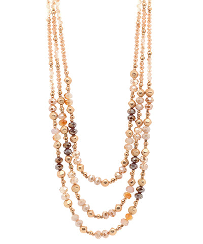 Gold Layered Multi Bead Necklace