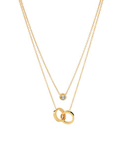 Linked Ring Pendant Necklace