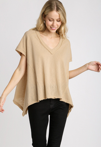 Asymmetrical Slub Top