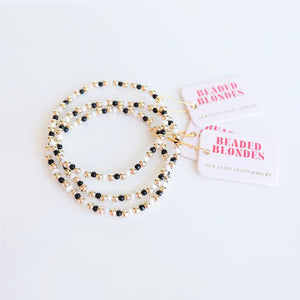 Beaded Blondes Demi Black & White Bracelet