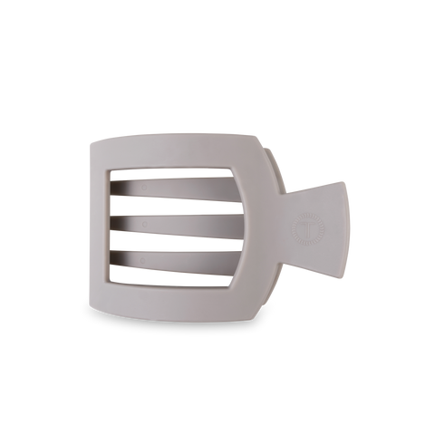 Silver Flames Medium Flat Square Hair Clip