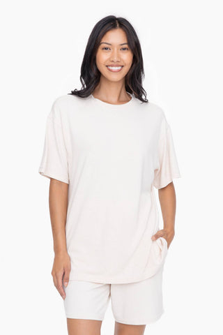 Brushed Hacci Oversized Boyfriend Tee