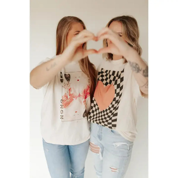 Checkered Heart Tee