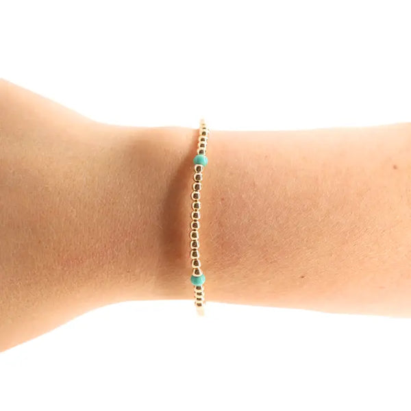 Beaded Blondes Poppi Turquoise Bracelet