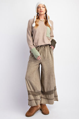 Crochet Terry Knit Pants